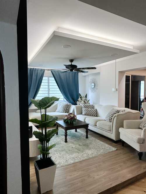 Modern Living Room at Mediterranean Concept