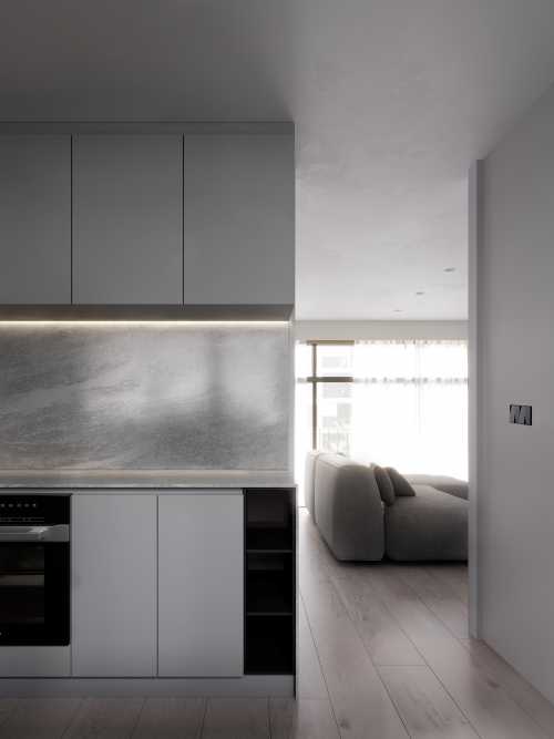 Minimalist Kitchen at TWIN FOUNTAIN
