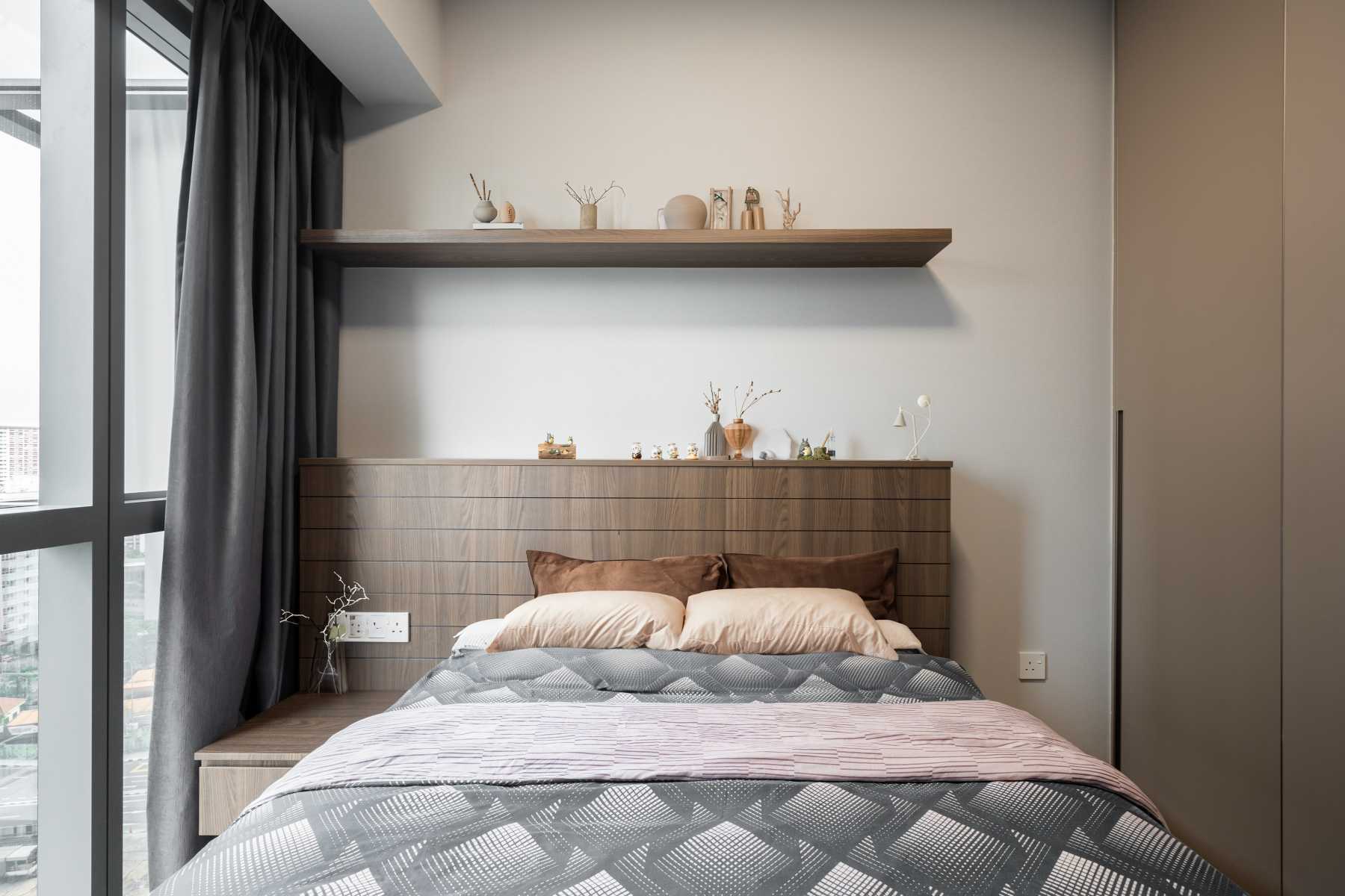 Modern Bedroom with Bedroom Dresser and Single Bed