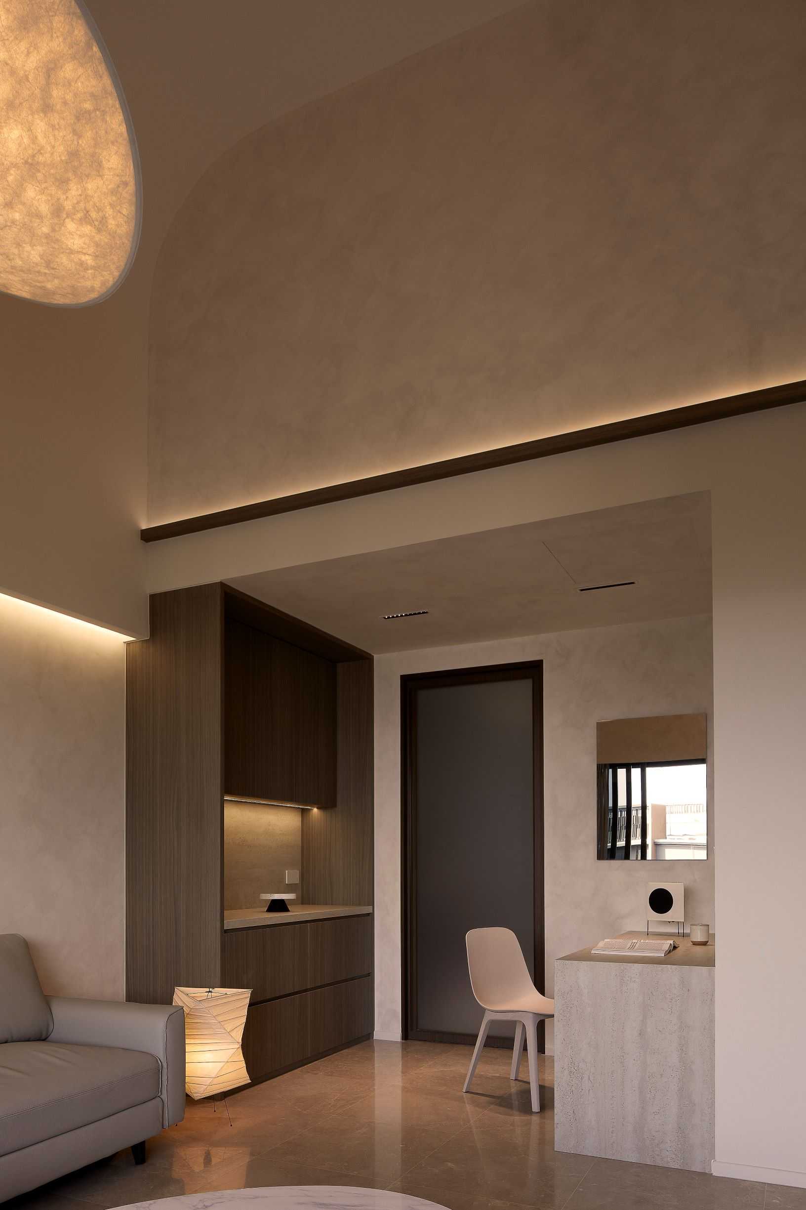 Modern Living Room with Sofa and Lighting