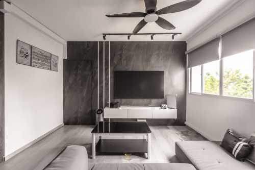 Minimalist Living Room at 546 Woodlands