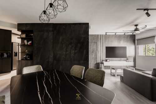 Minimalist Living Room at 546 Woodlands