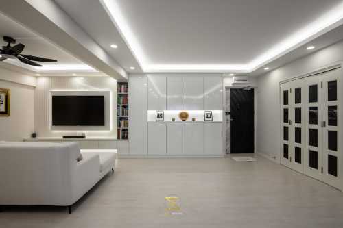 Contemporary Living Room at 645 Pasir Ris