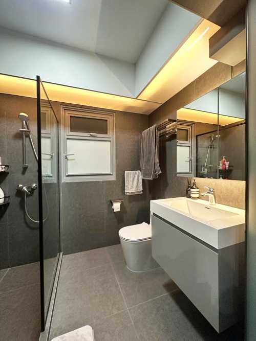 Scandinavian Bathroom at 653C Punggol Drive