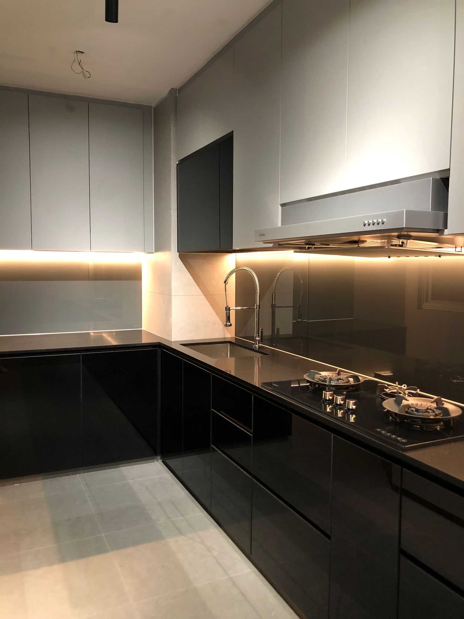 Scandinavian Kitchen with Kitchen Window and Kitchen Island