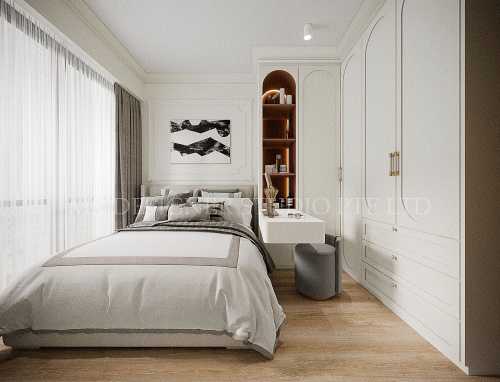 Contemporary Bedroom at 9 Canberra Walk (Parc Canberra)