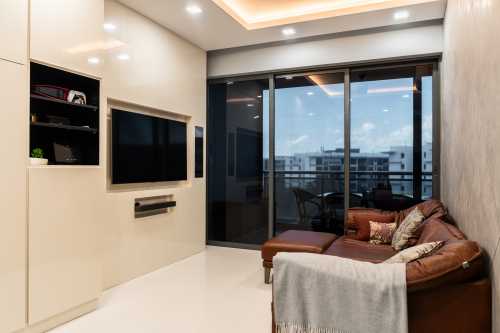 Contemporary Living Room at Pasir Ris | Parc Olympia