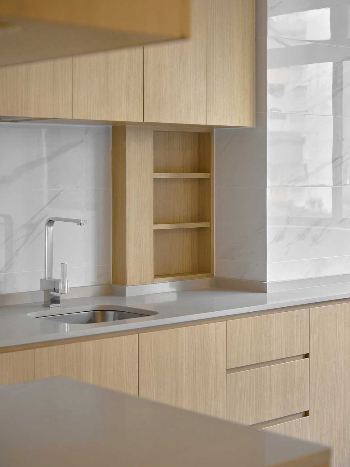 Scandinavian Kitchen with Kitchen Window and Kitchen Island