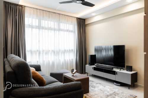 Modern Living Room at Sengkang | 273 Compassvale link