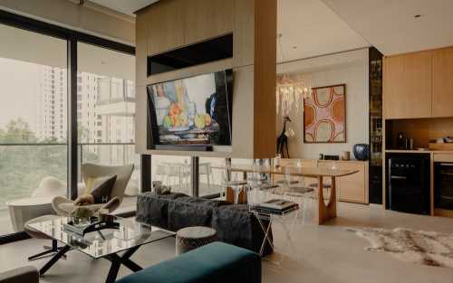 Contemporary Living Room at A Modern Contemporary Outback Interior Design