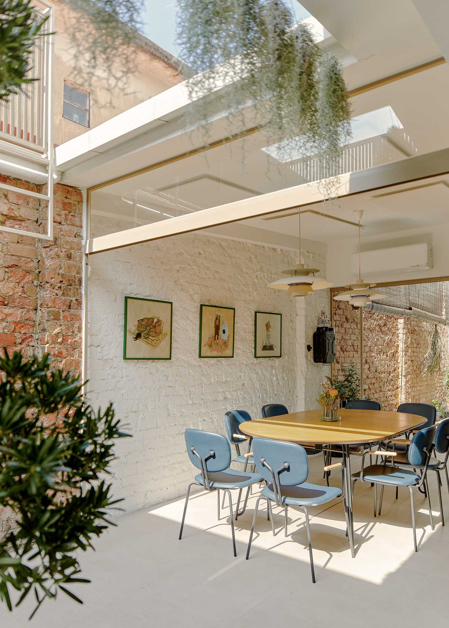 Eclectic Dining Room with Dining Table and Dining Chairs