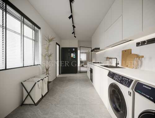Contemporary Kitchen at 111 Jurong East St 13