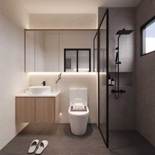 Scandinavian Bathroom at 112 Rivervale Walk
