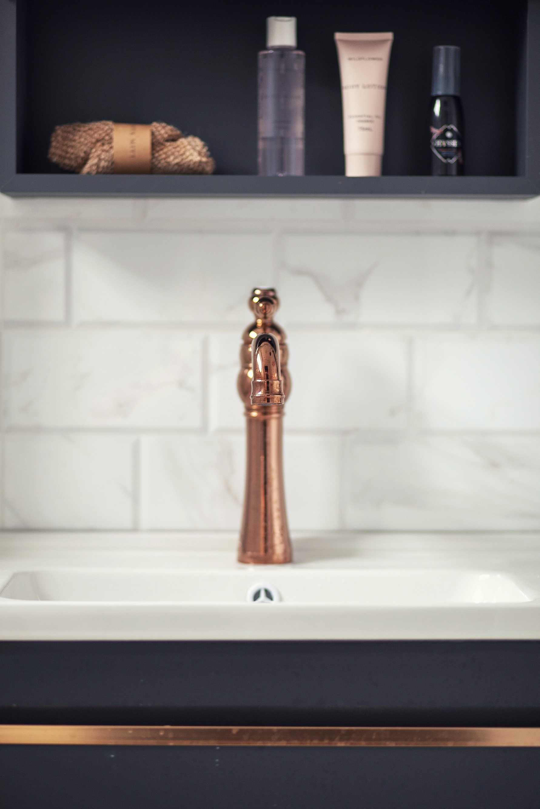 Scandinavian Bathroom with Bathroom Storage and Bathroom Accessories