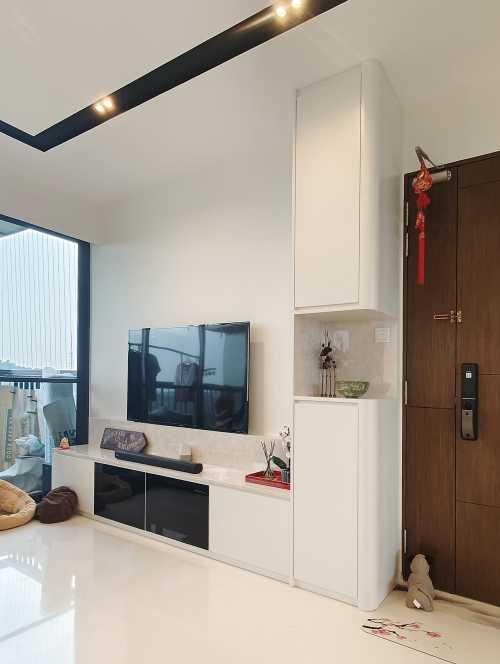 Scandinavian Living Room at 03 Petir Road, Foresque Residences