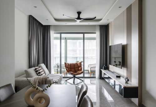 Contemporary Living Room at 17 Simei St4 (Liz)