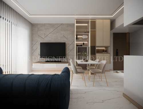 Modern Living Room at 44 Sumang Walk (Piermont Grand)