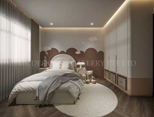 Modern Bedroom at Punggol 4 Room BTO