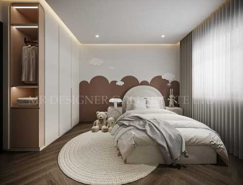 Modern Bedroom at Punggol 4 Room BTO