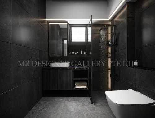 Modern Bathroom at Punggol 4 Room BTO