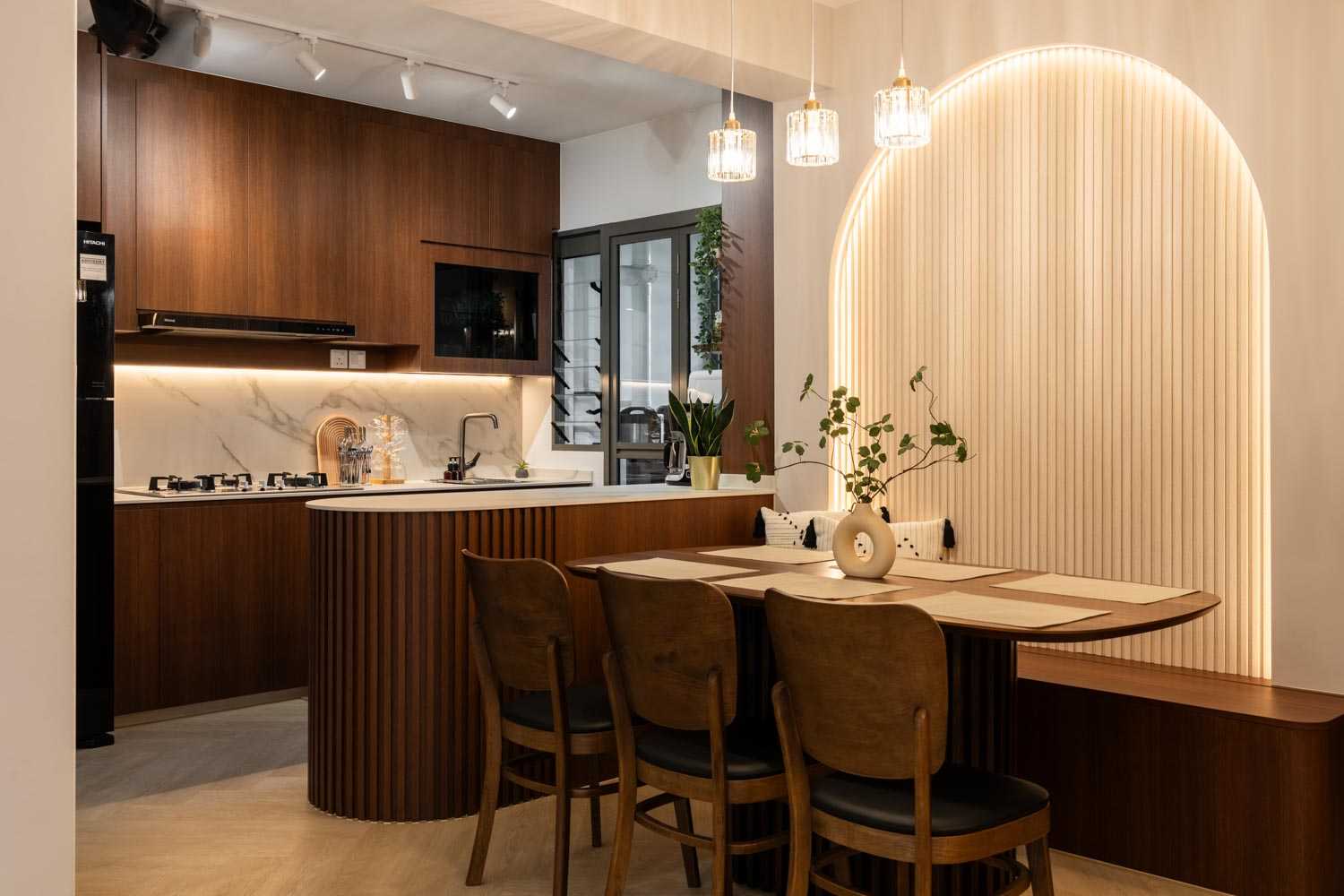 Modern Kitchen with Kitchen Window and Kitchen Island