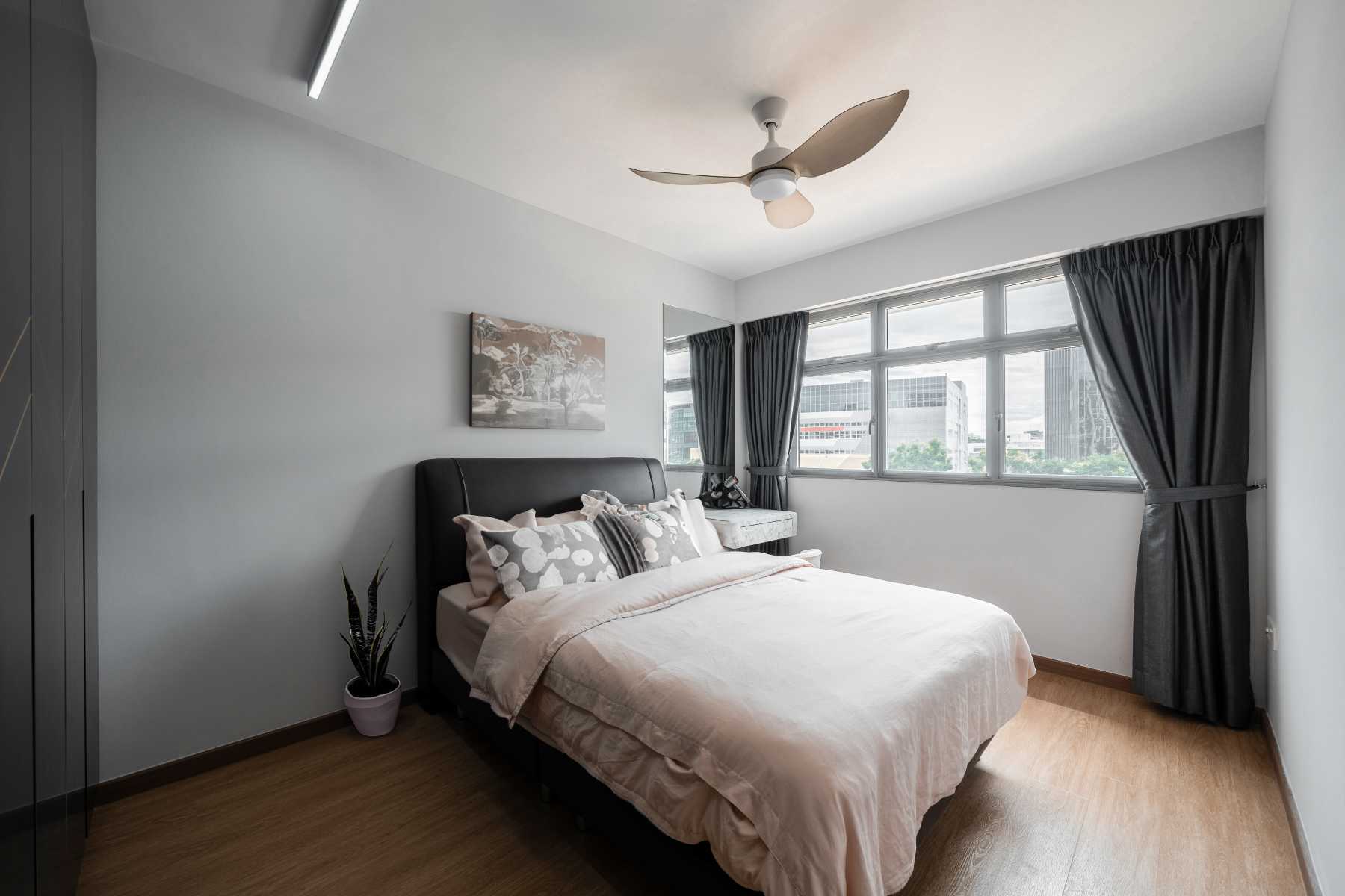Modern Bedroom with Wardrobe and Closet