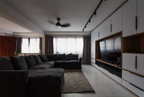 Contemporary Living Room at Yishun (5 Room Resales)