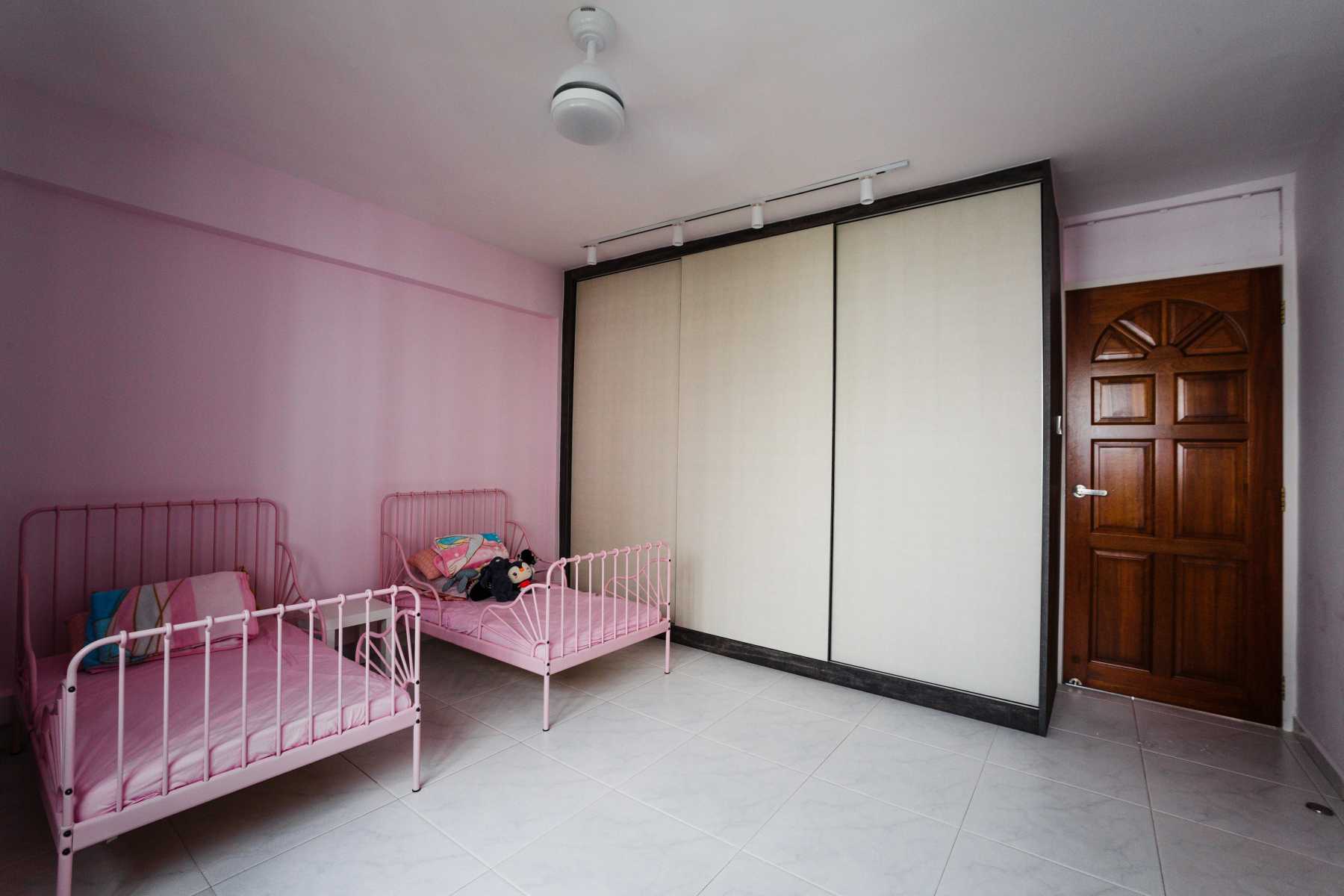 Contemporary Bedroom with Ceiling Light and Wardrobe