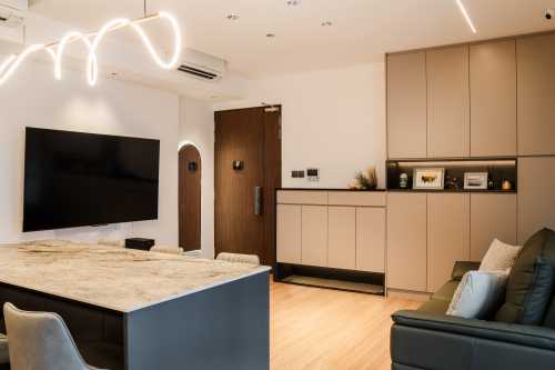 Contemporary Living Room at Foresque Residence