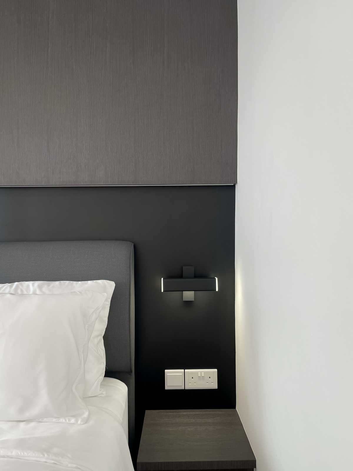Modern Bedroom with Platform Bed and Wardrobe