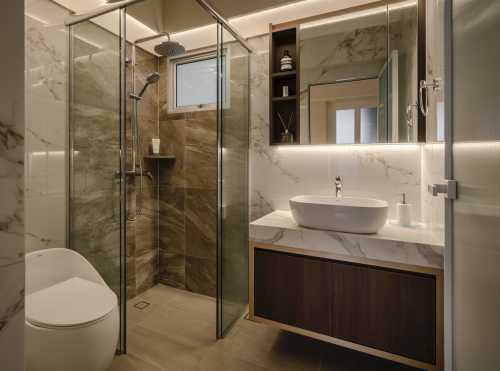 Modern Bathroom at 130A Canberra (Elaine)