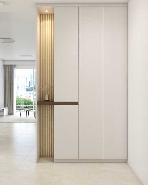 Minimalist Living Room at 51 Normanton Park