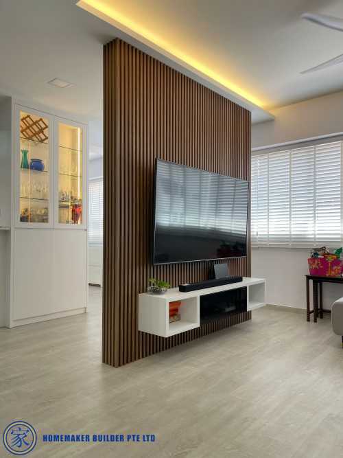 Contemporary Living Room at 317 Ang Mo Kio Street 31