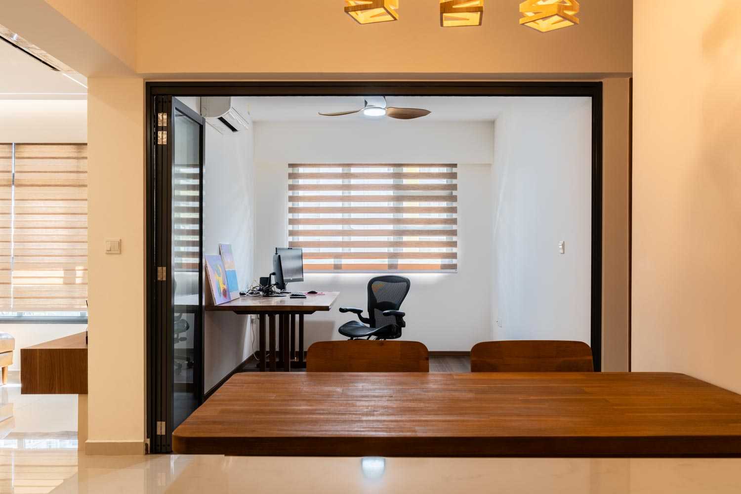 Scandinavian Study with Desk and Desk Chairs