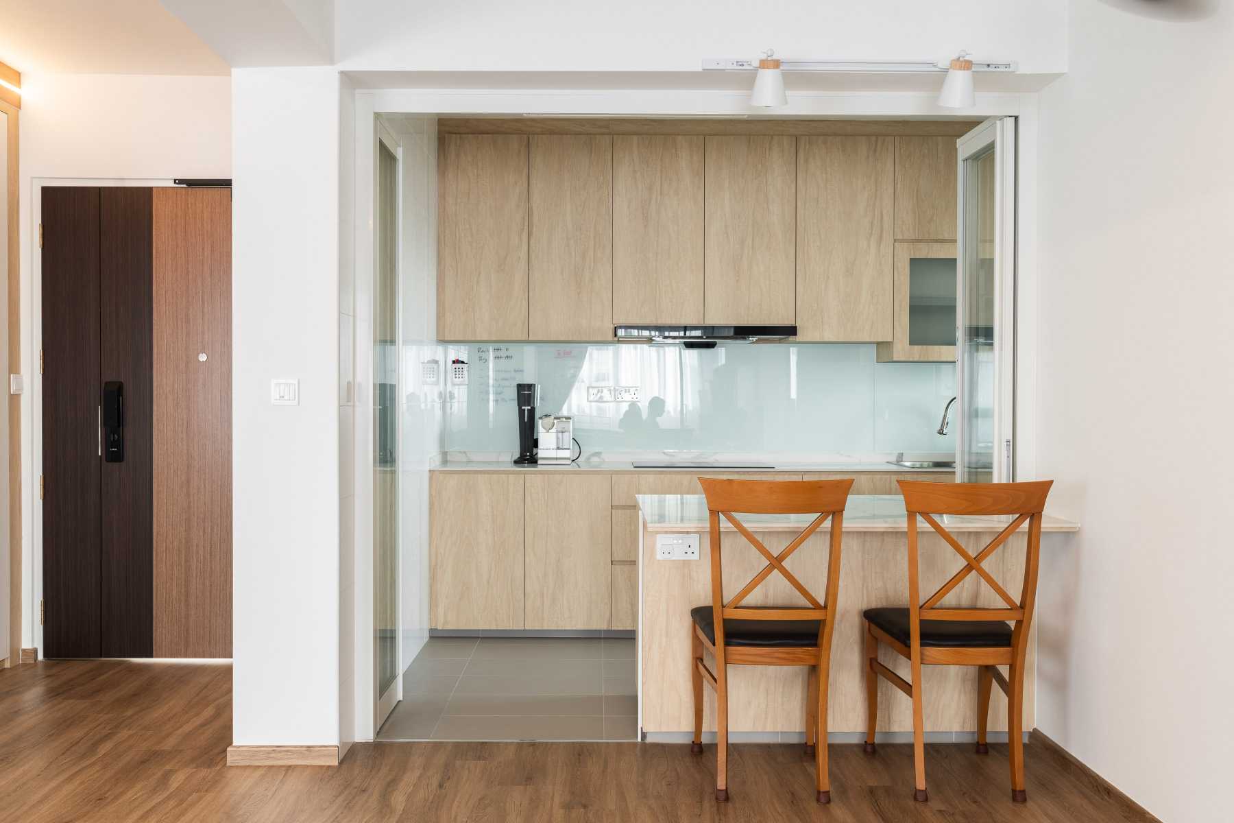 Scandinavian Kitchen with Kitchen Window and Kitchen Island