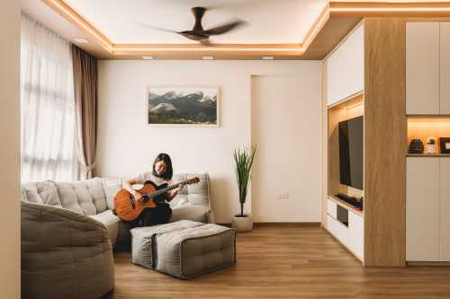 Scandinavian Living Room at Clementi Peaks