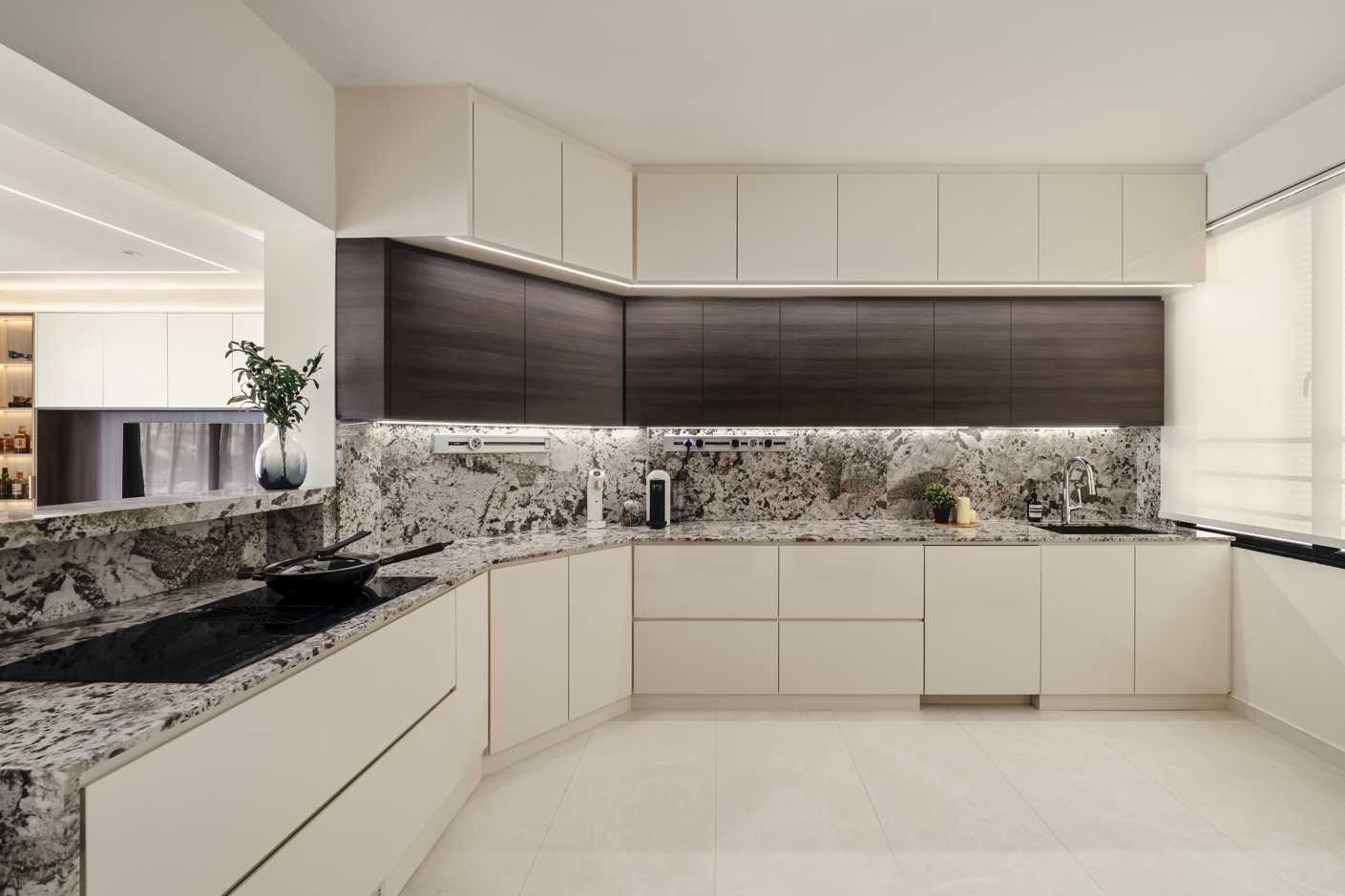 Modern Kitchen with Countertop and Cupboard