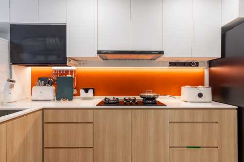 Minimalist Kitchen at Jumbo Flat @ Woodlands