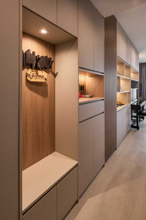 Contemporary Entryway at Mi casa condo