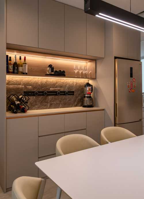 Contemporary Kitchen at Mi casa condo
