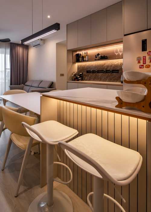 Contemporary Dining Room at Mi casa condo