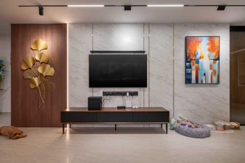 Contemporary Living Room at 506 serangoon north