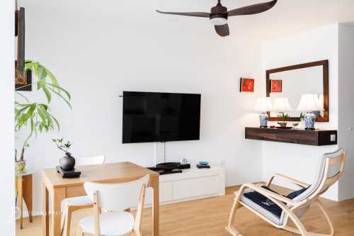 Minimalist Living Room at Ubi Grove