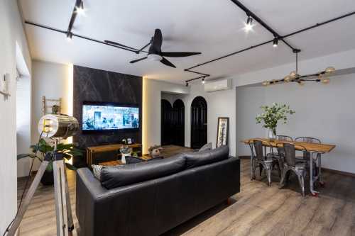 Industrial Living Room at Serangoon North Avenue 3