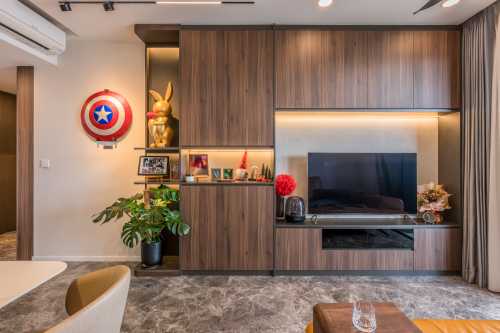 Modern Living Room at 1 SILAT AVE, AVENUE SOUTH RESIDENCE