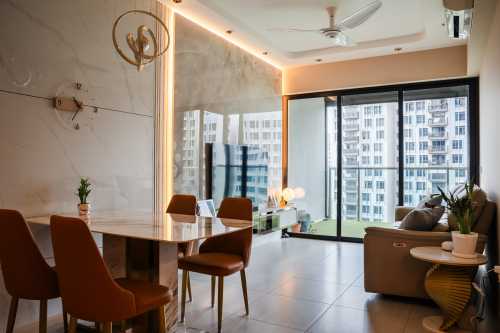 Modern Living Room at Woodleigh Residence