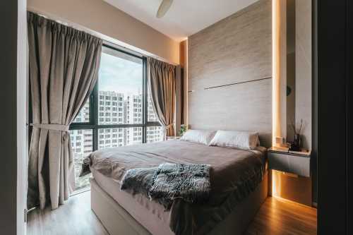 Modern Bedroom at Woodleigh Residence