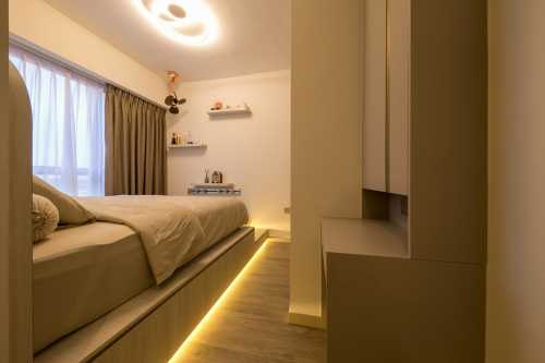 Contemporary Bedroom at 3 Bedroom Condo @ Riverfront