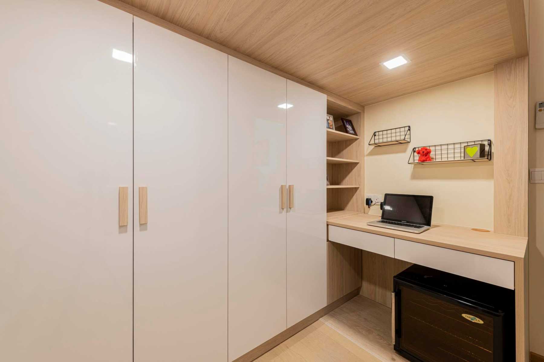 Contemporary Mezzanine with Loft and Bedside Table