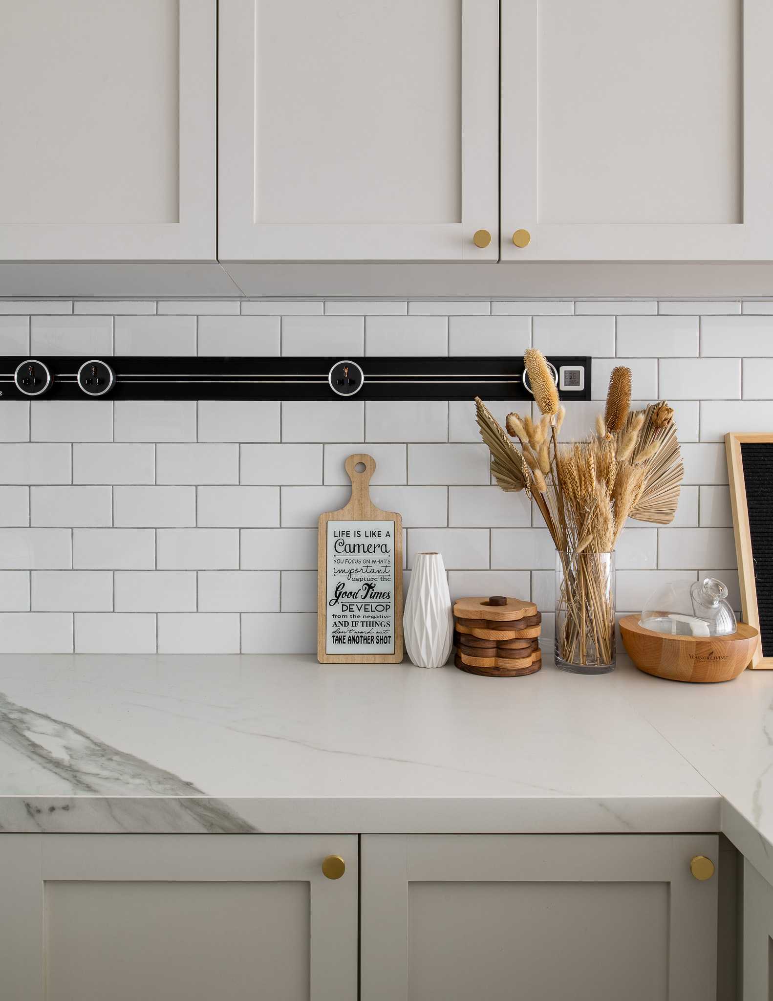 Country Kitchen with Countertop and Vinyl Flooring